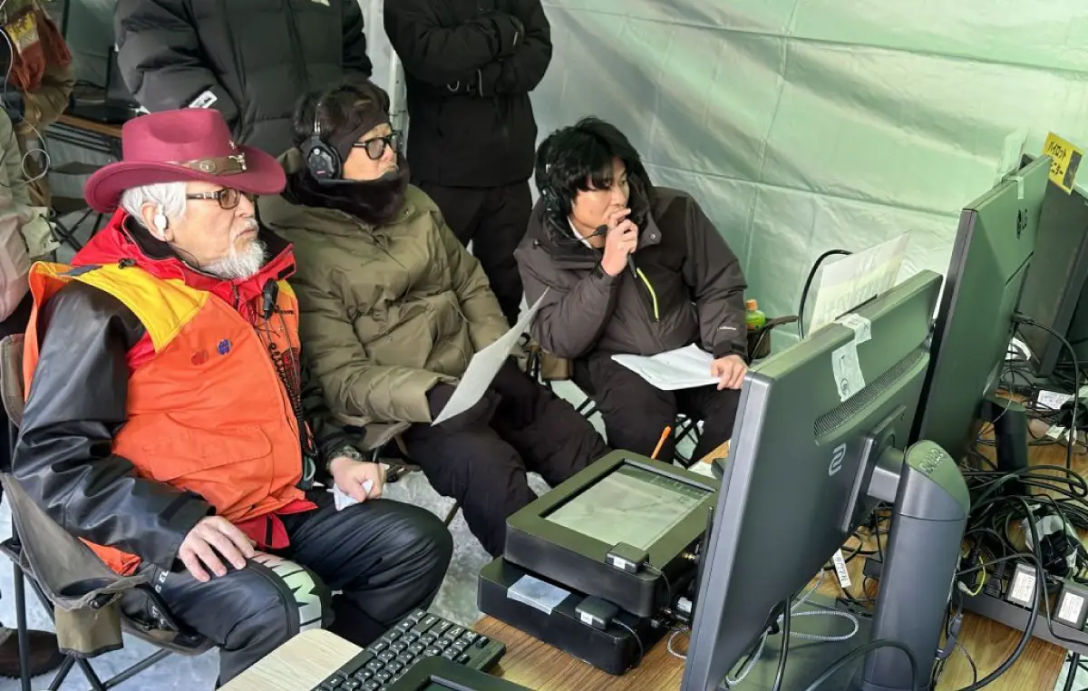 ドローンによるシカの捕獲実証実験